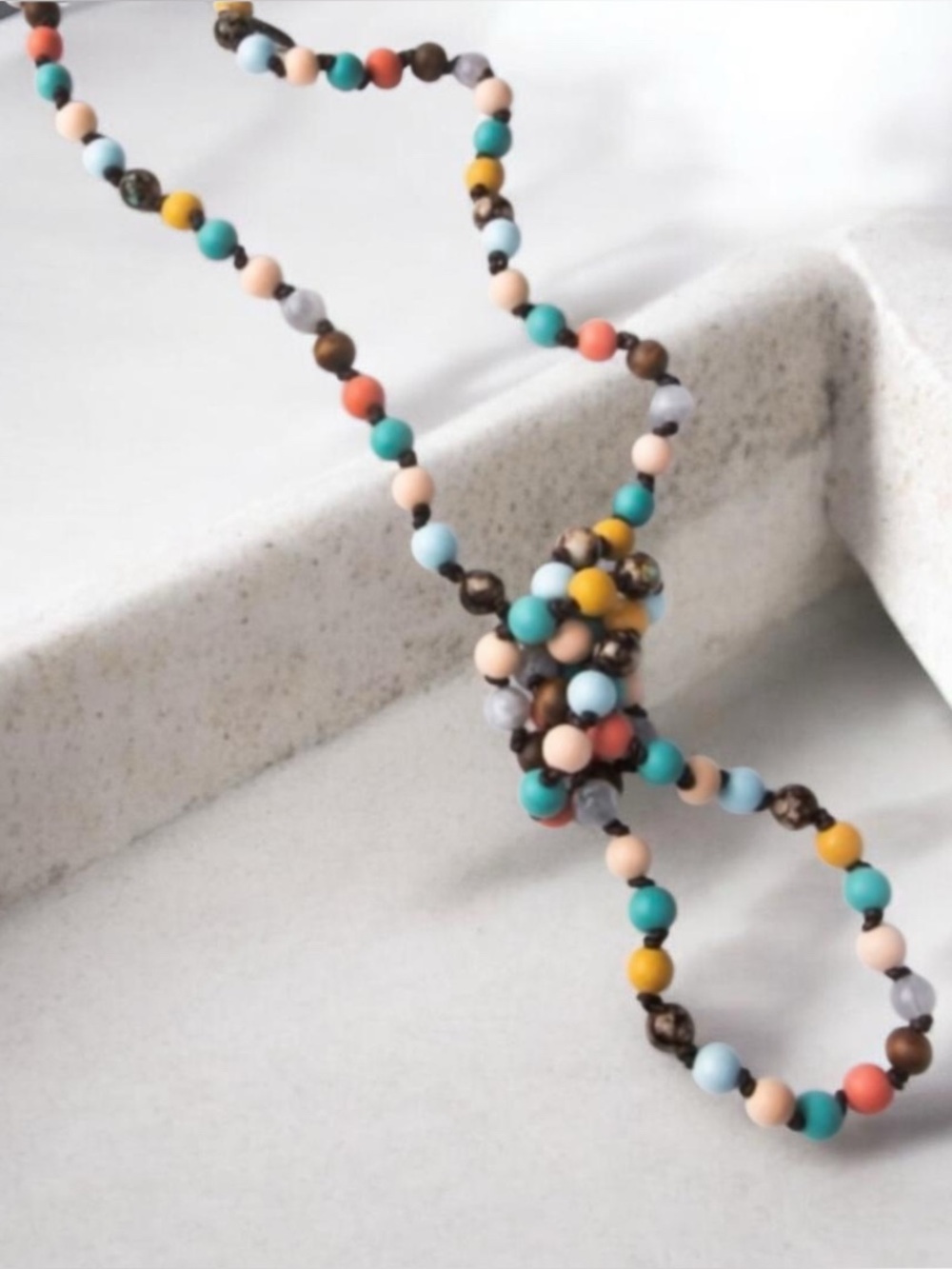 Plunder Sawyer Marie Multicolor Beaded Lariat Necklace